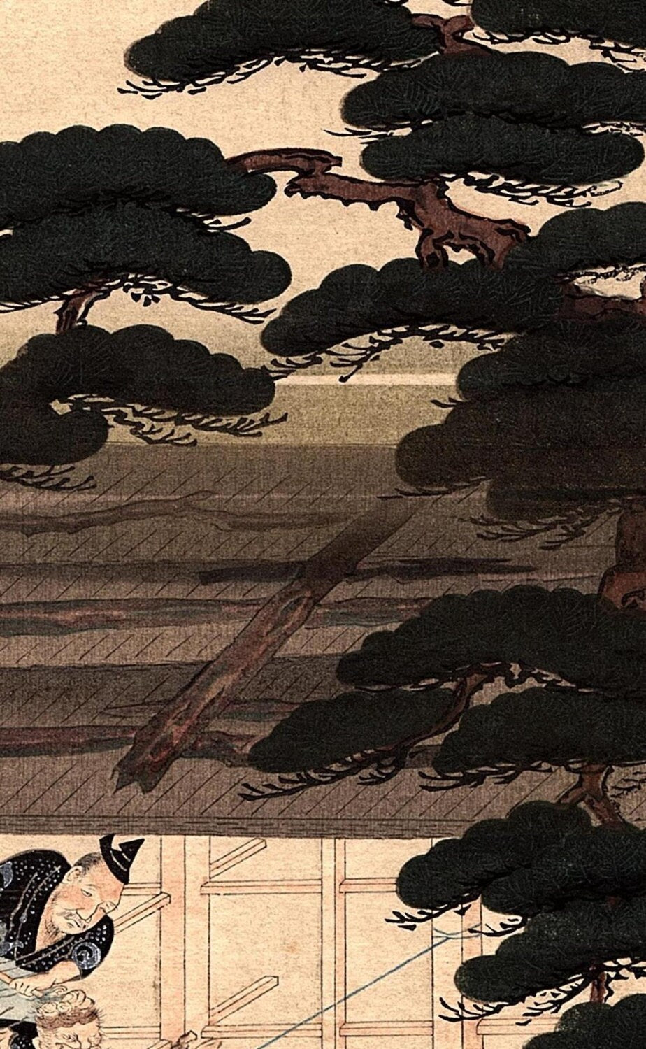 1923, Japanese vintage Woodblock print, Fujiwara Takakane, "Sculptor of Buddha image"