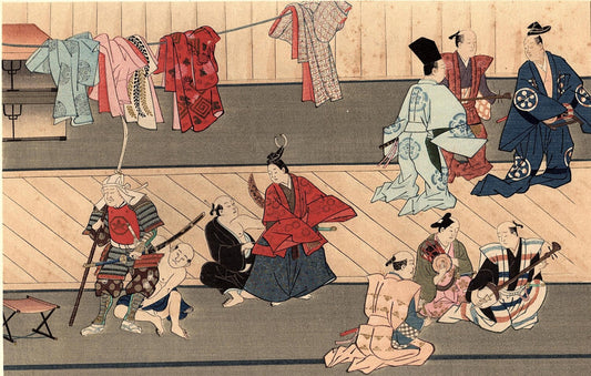 1923, Japanese vintage Woodblock print, Hishikawa Moronobu "Kabuki"