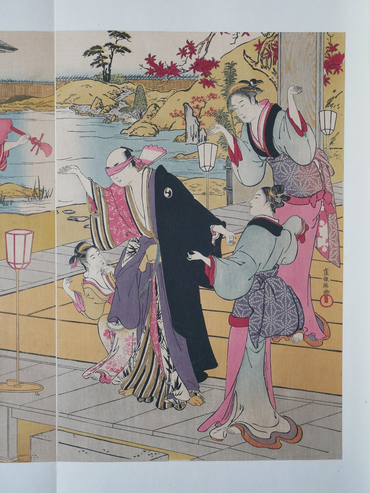 Ukiyoe-ha-gashu, 1906, Japanese antique woodblock print, Kubota Shunman, "大星由良之助友興図"
