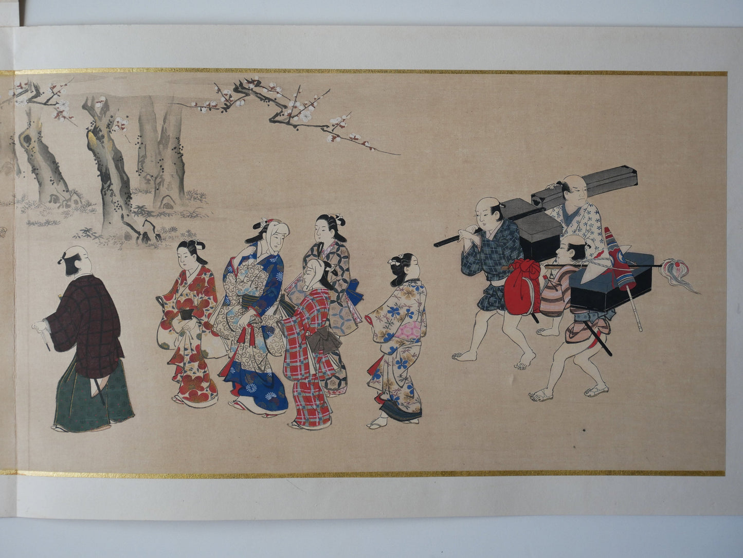 Japanese antique Ukiyoe, woodcut print, 1906, Japanese antique woodblock print, Miyagawa Choshun, from Ukiyoe-ha-gashu.