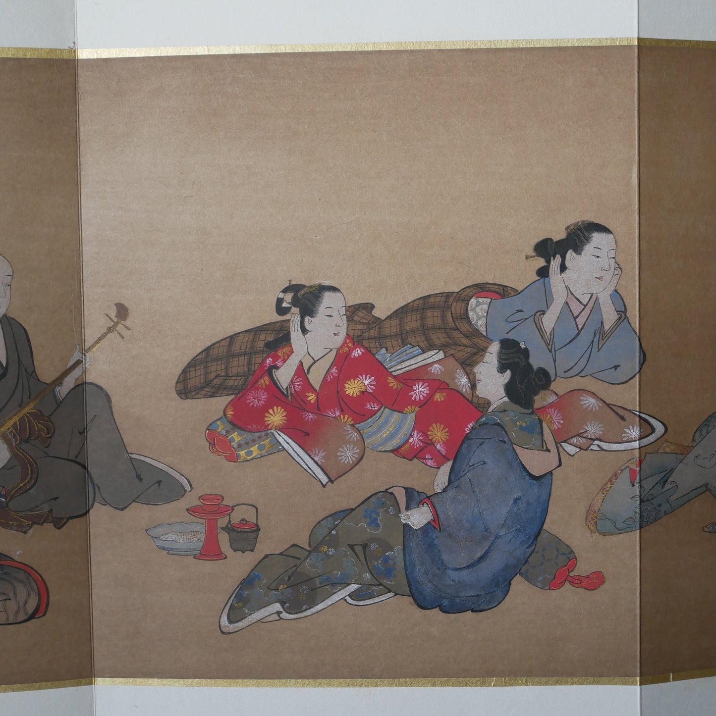 Japanese antique Ukiyoe, woodcut print, 1906, Japanese antique woodblock print, Miyagawa Choshun, from Ukiyoe-ha-gashu.