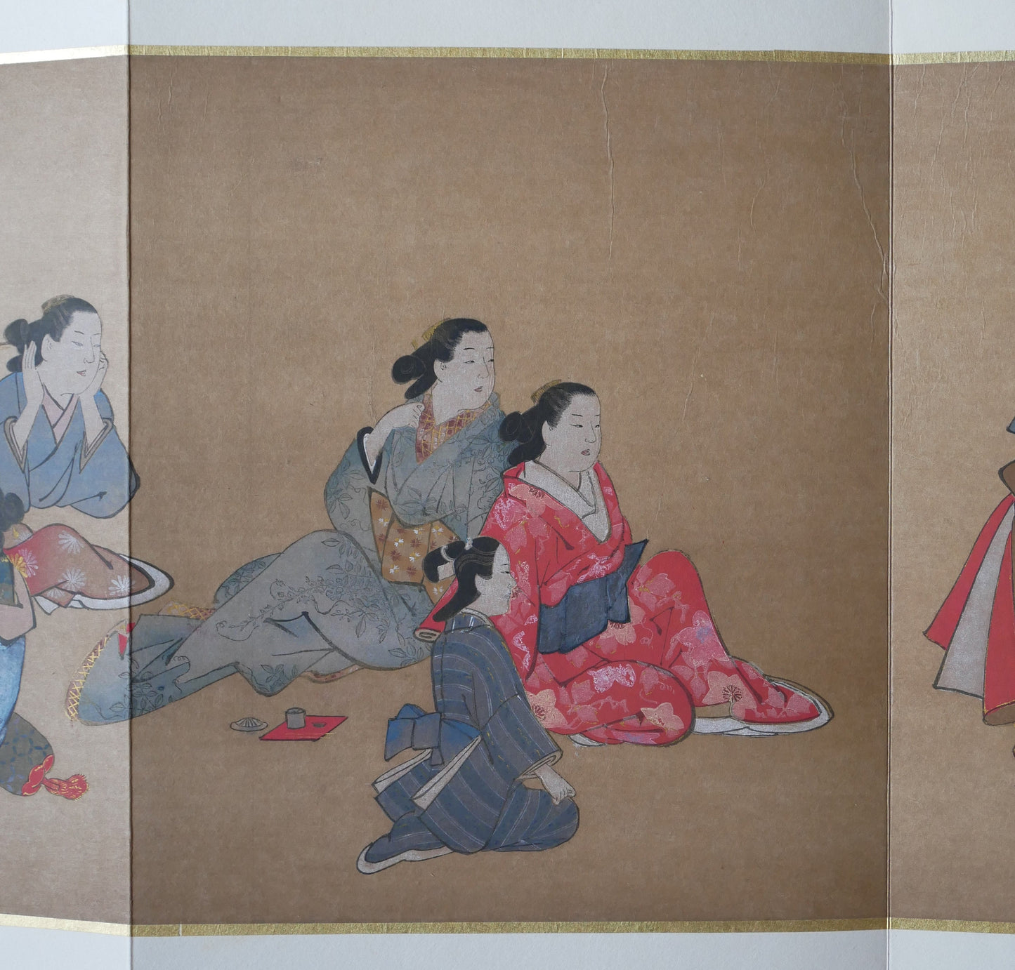 Japanese antique Ukiyoe, woodcut print, 1906, Japanese antique woodblock print, Miyagawa Choshun, from Ukiyoe-ha-gashu.