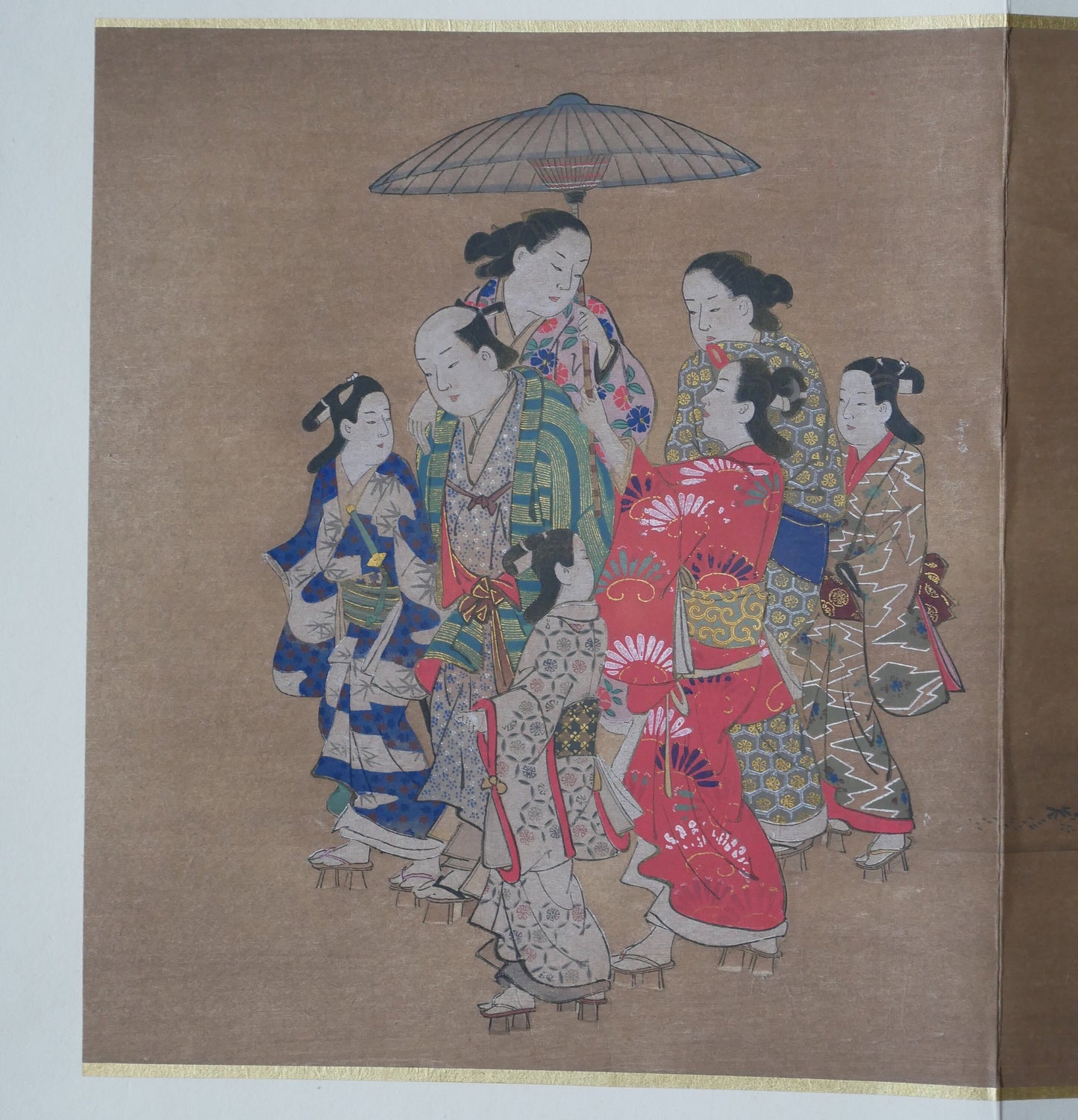 Japanese antique Ukiyoe, woodcut print, 1906, Japanese antique woodblock print, Miyagawa Choshun, from Ukiyoe-ha-gashu.