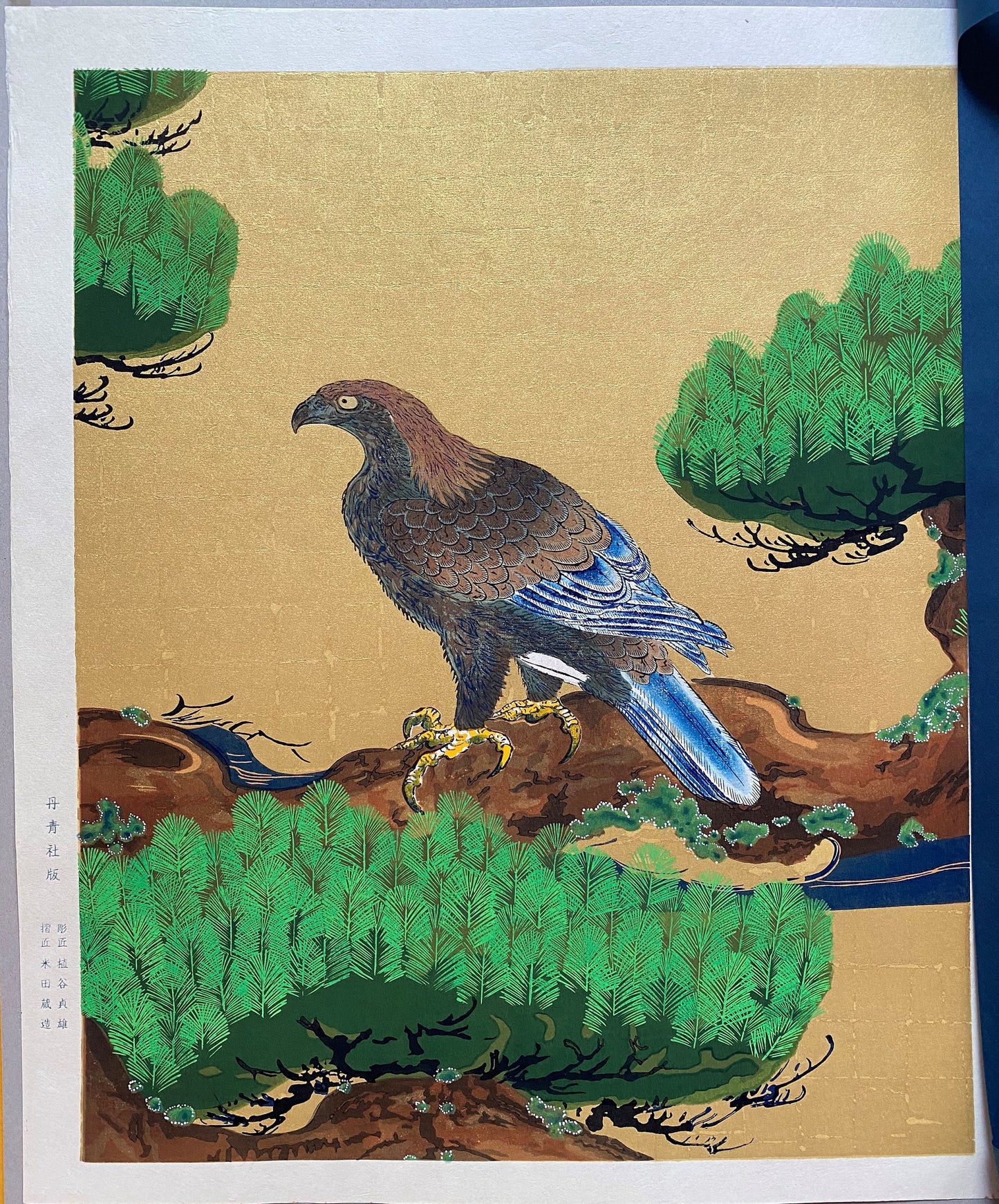 Japanese woodblock print, Kano Tanyu, Large size.