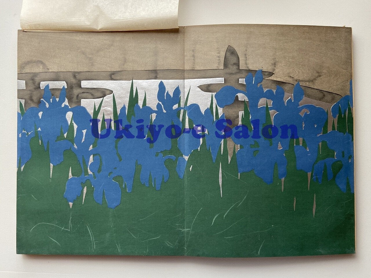 Japanese antique woodcut design book, 1909, Kamisaka Sekka, "World of Things (Momoyogusa)", 2 volumes.