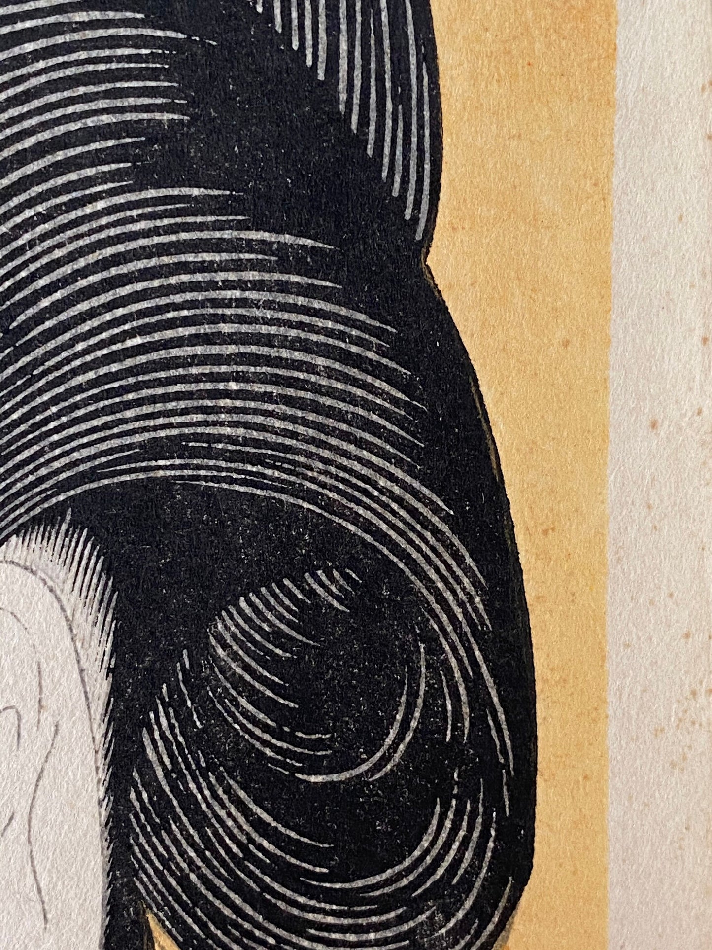 Japanese Ukiyoe, woodcut print, Hokusai, "Telescope"