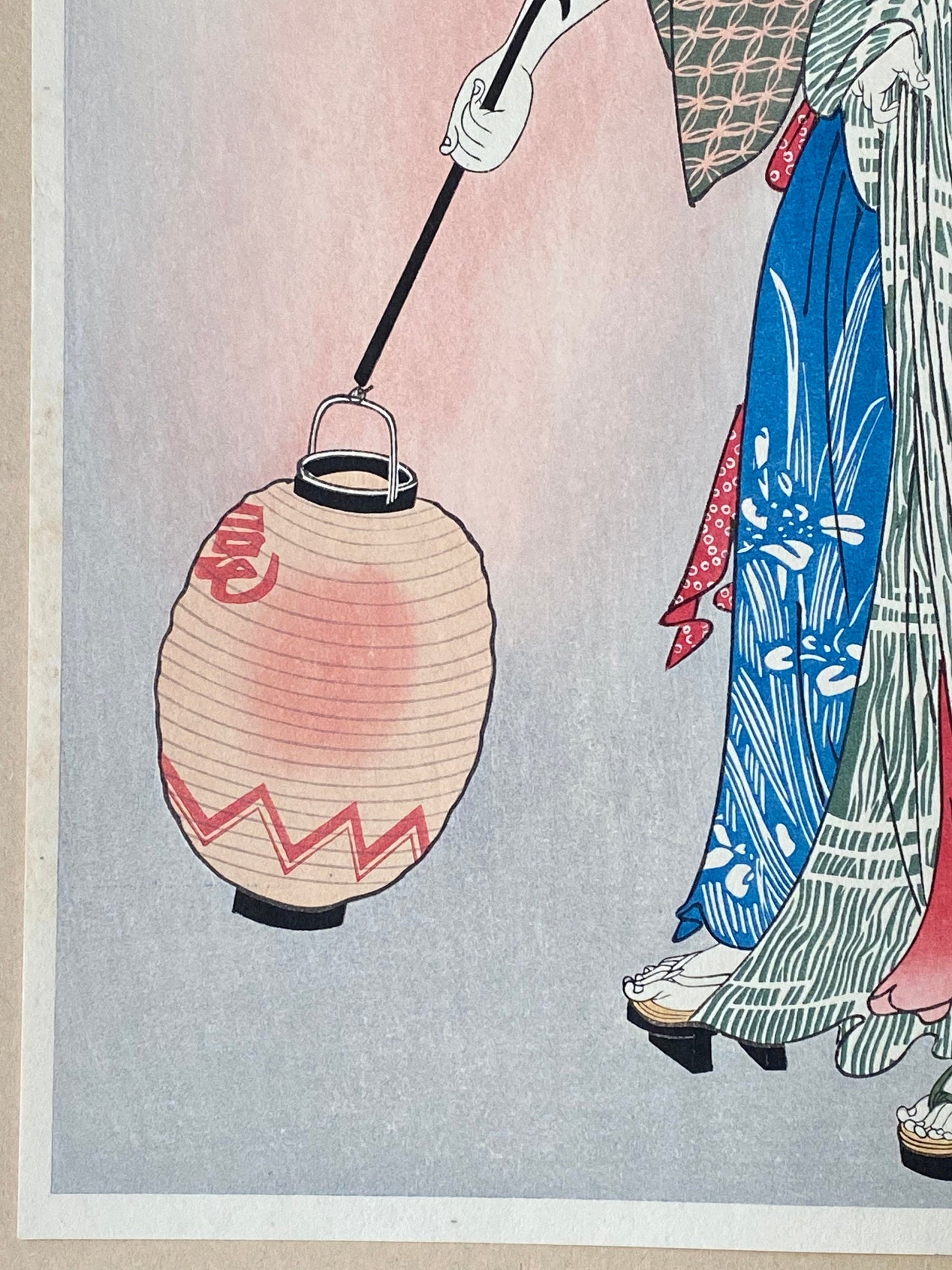 Japanese Ukiyoe, woodcut print, Utagawa Toyokuni, "Visiting Komachi (Kayoi Komachi)"