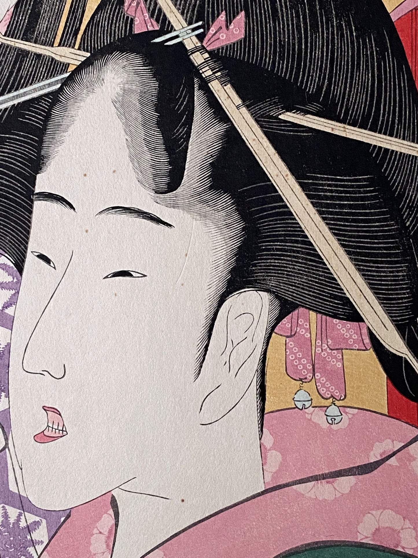 Japanese Ukiyoe, woodcut print, Katsushika Hokusai, "Ground Cherry, from the series Seven Useless Habits (Fûryû nakute nana kuse)"