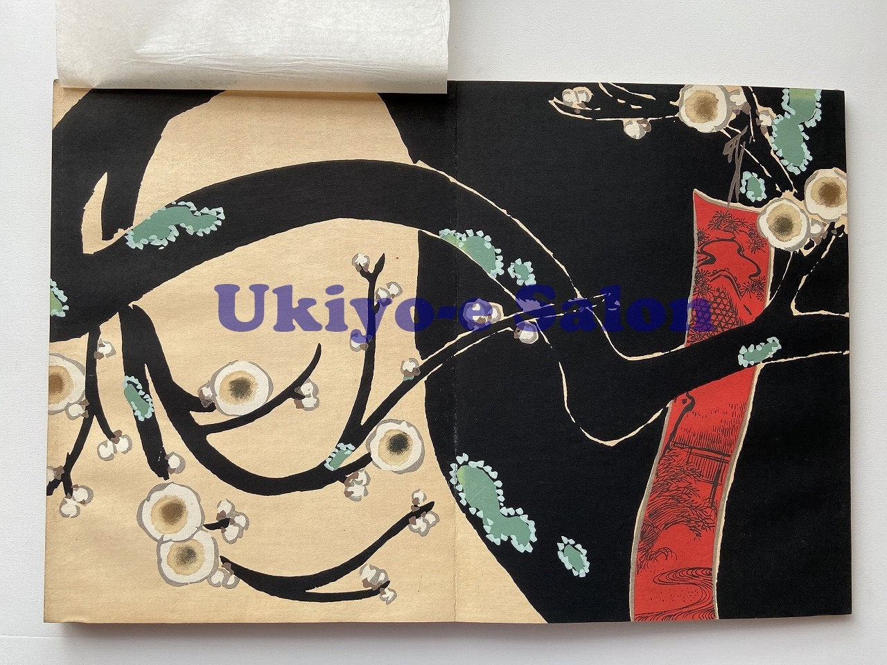 Japanese  woodcut design book, 1909, Kamisaka Sekka, "World of Things (Momoyogusa)", 2 volumes.