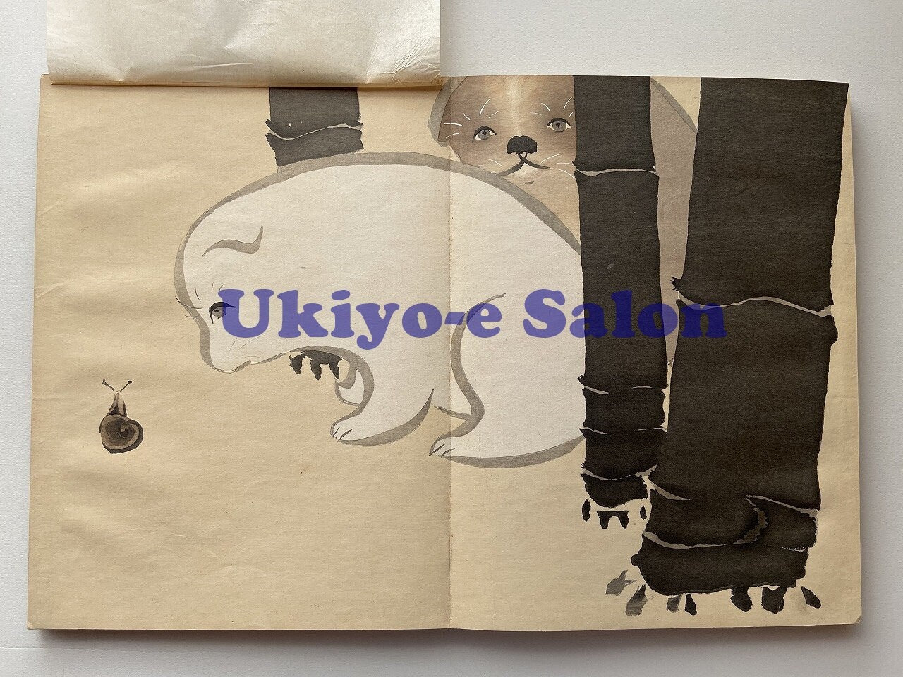 Japanese  woodcut design book, 1909, Kamisaka Sekka, "World of Things (Momoyogusa)", 2 volumes.