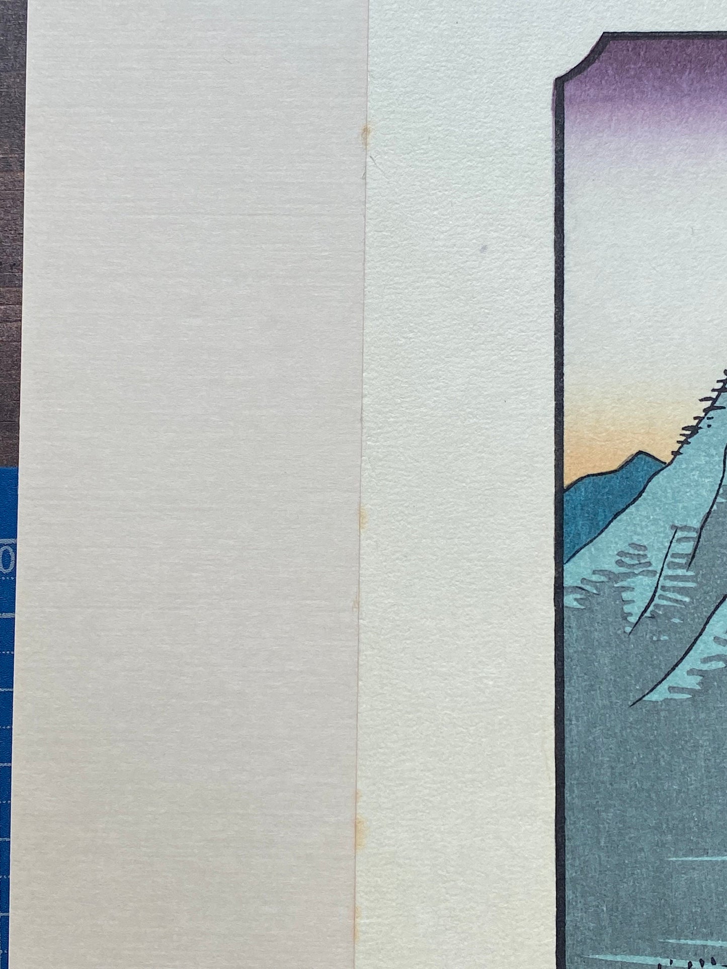 Japanese Ukiyoe, woodcut print, Hiroshige, "Bungo Province: Minosaki (Bungo, Minosaki)".