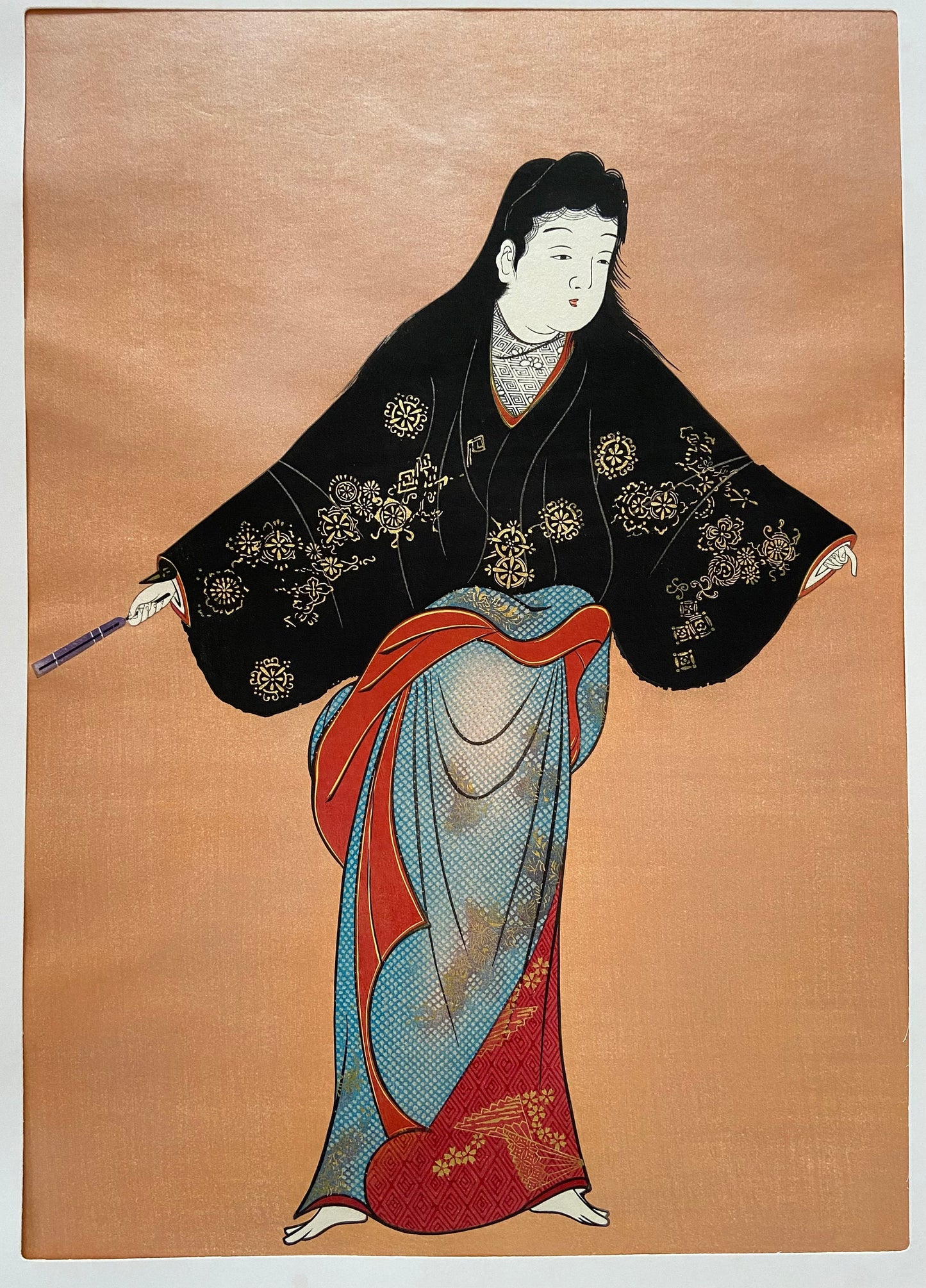 Japanese Ukiyoe, woodcut print, Extra Large size, "Dancer"