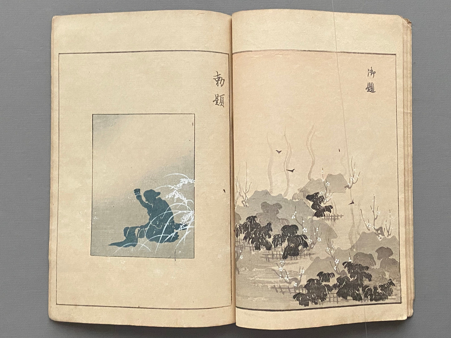 Japanese antique woodcut design book, Bijutsukai #34, Meiji-era, Kyoto Design Book