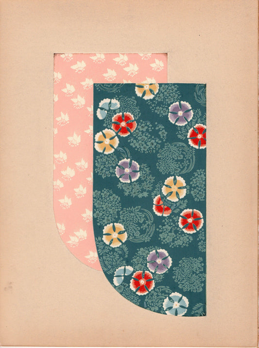 Japanese antique woodblock print, Design, 1936, Kano Shuho, Kimono Design.