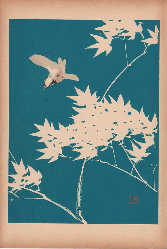 Japanese design, antique, 1934, Honda Bansui, "Tansai-Gafu"., woodcut print.