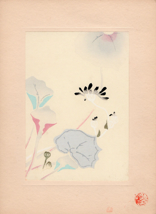 Japanese antique woodblock print, Design, 1933, Kimono Design.