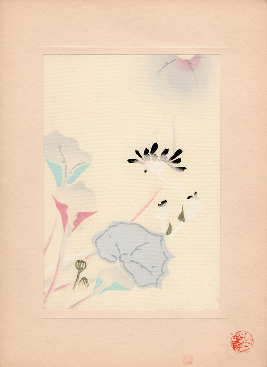 Japanese antique woodblock print, Design, 1933, Kimono Design.