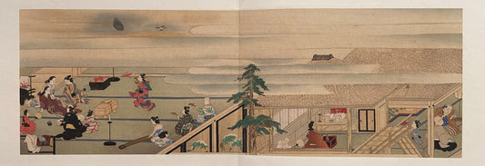 Japanese antique Ukiyoe, woodcut print, 1906, Japanese antique woodblock print, Hanabusa Icho, "活達風流圖巻" ,from Ukiyoe-ha-gashu.