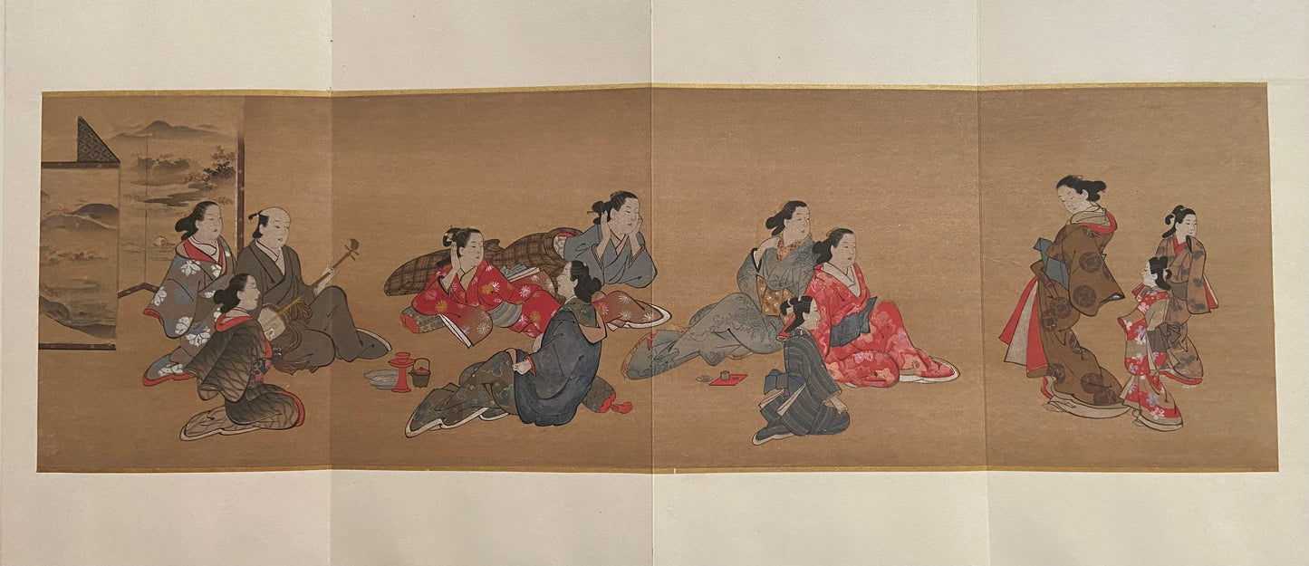 Japanese antique Ukiyoe, woodcut print, 1906, Japanese antique woodblock print, Miyagawa Choshun, from Ukiyoe-ha-gashu.