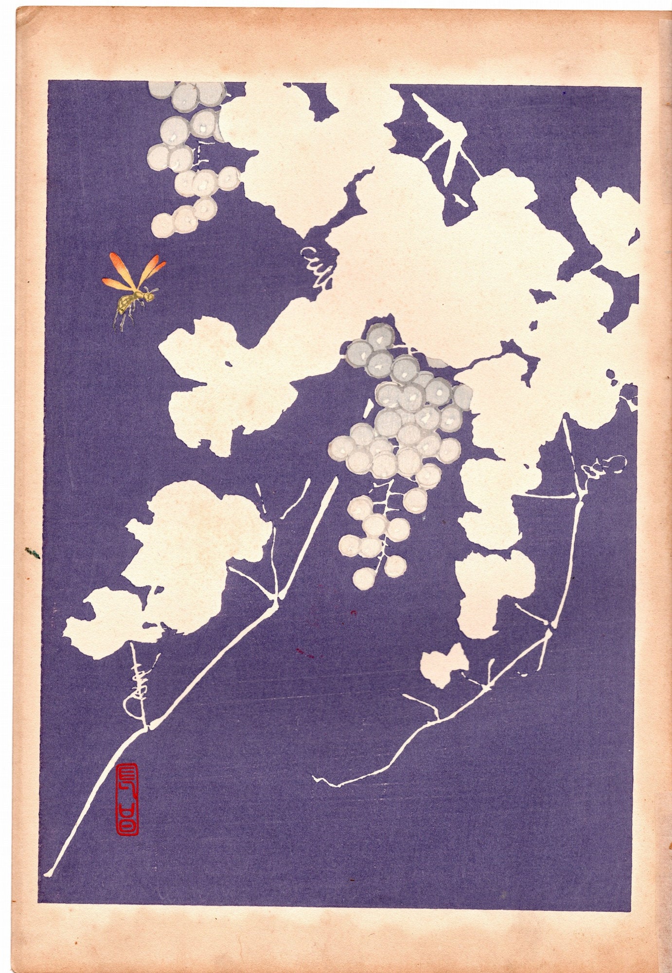 Japanese design, antique, woodcut print, 1934, Kyobashi Masuichi, "Tansai-Gafu". 12