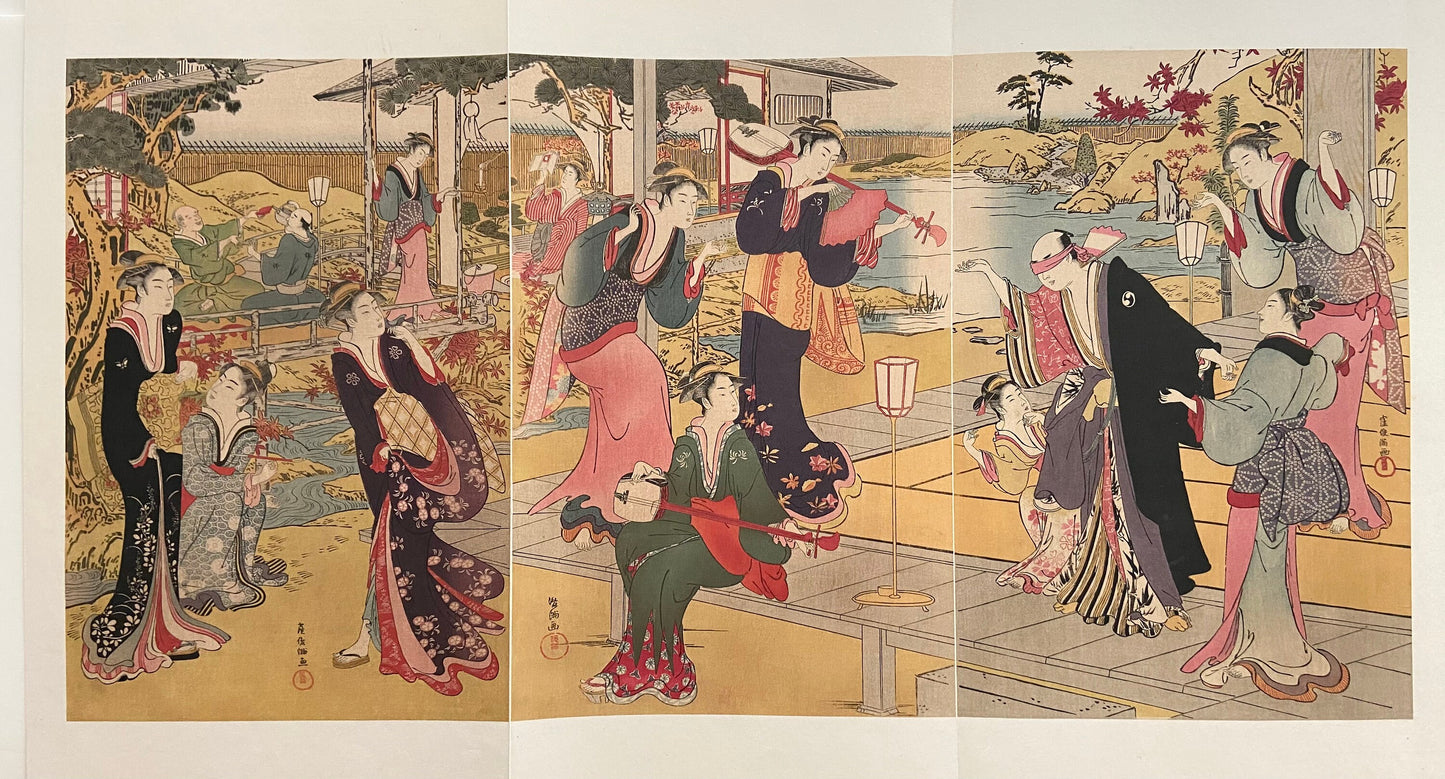 Ukiyoe-ha-gashu, 1906, Japanese antique woodblock print, Kubota Shunman, "大星由良之助友興図"