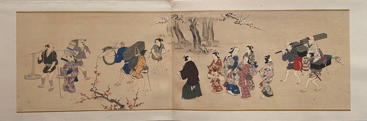 Japanese antique Ukiyoe, woodcut print, 1906, Japanese antique woodblock print, Miyagawa Choshun, from Ukiyoe-ha-gashu.