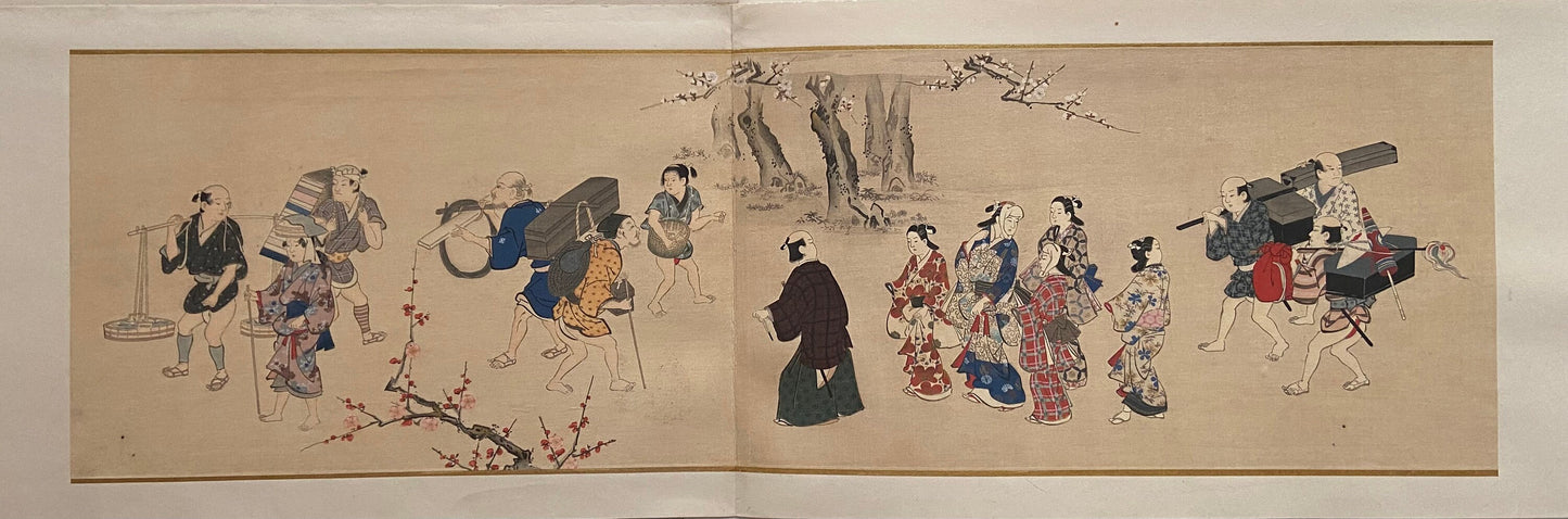 Japanese antique Ukiyoe, woodcut print, 1906, Japanese antique woodblock print, Miyagawa Choshun, from Ukiyoe-ha-gashu.