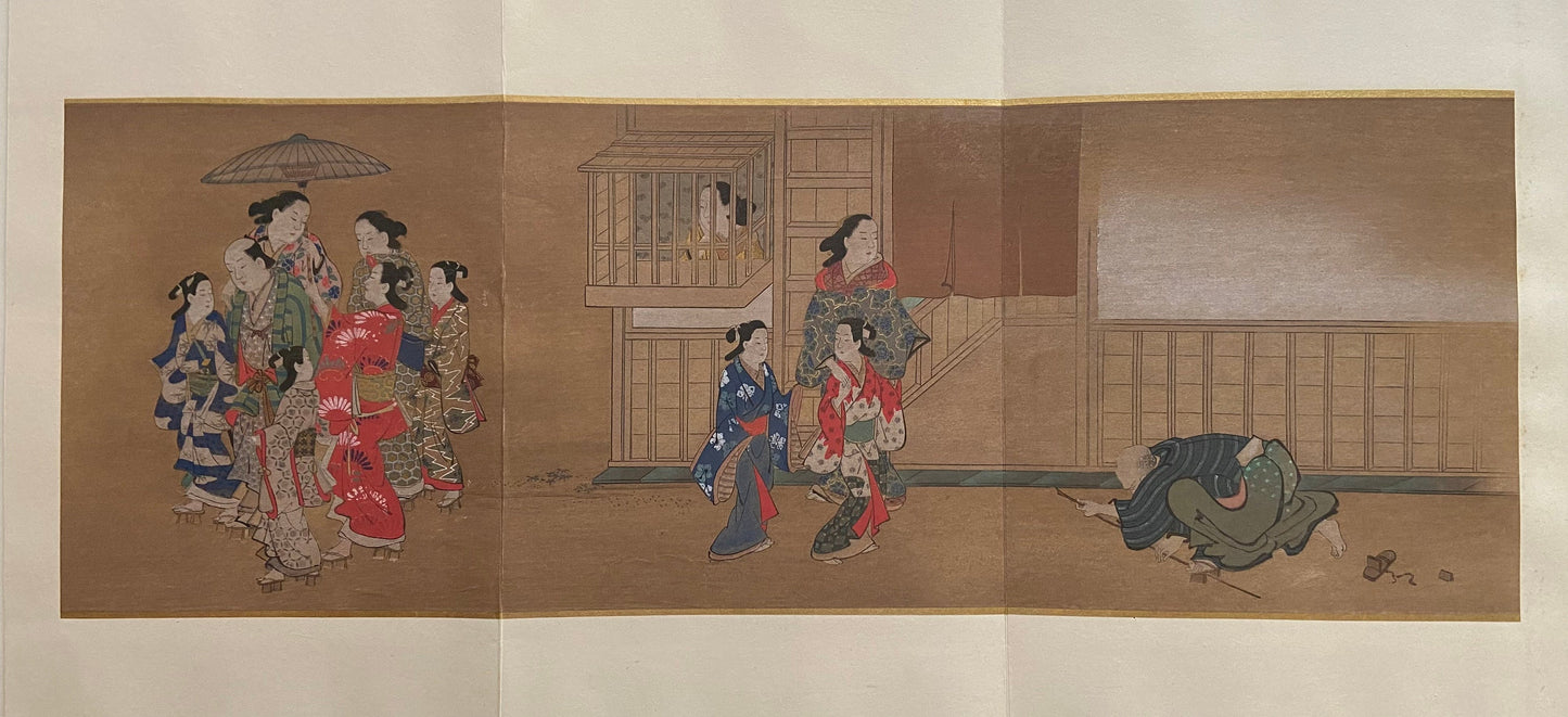 Japanese antique Ukiyoe, woodcut print, 1906, Japanese antique woodblock print, Miyagawa Choshun, from Ukiyoe-ha-gashu.