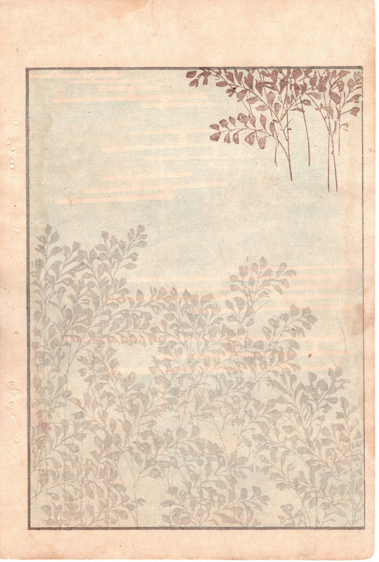 Japanese Antique Original Woodcut Print, Japanese design, Around 1900, Bijutsukai 3, Antique Japanese print, Kimono Design.