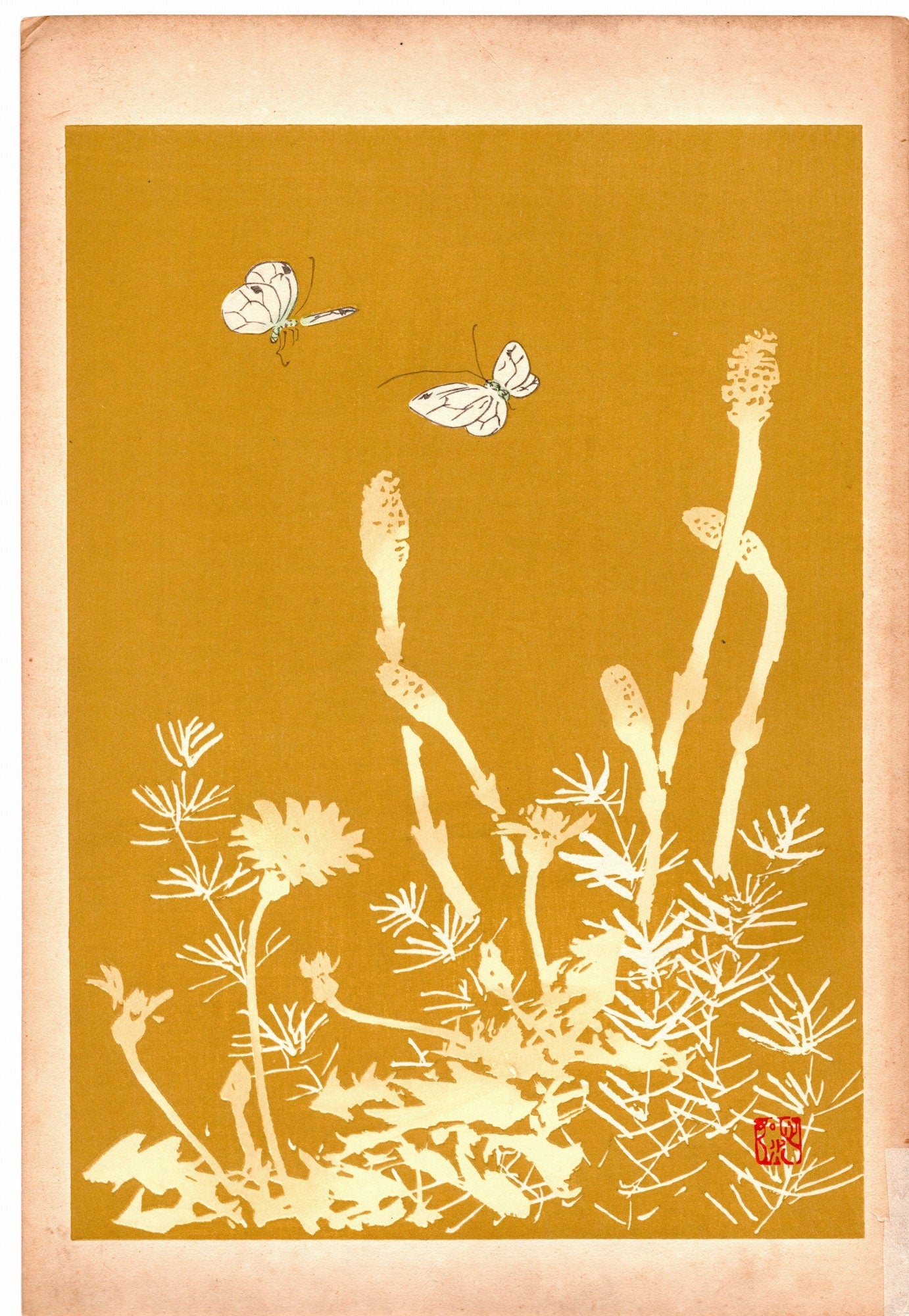 Japanese design, antique, woodcut print, 1934, Honda Bansui, "Tansai-Gafu".