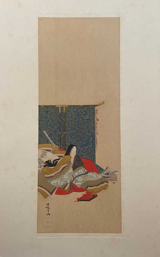 Japanese woodblock print, 1915, Ogata Korin, AKIZUKI CHUGU