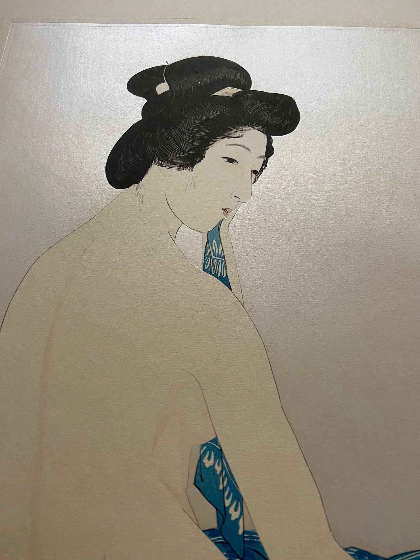 Japanese Ukiyoe, Shin-Hanga, Woodblock print, Hashiguchi Goyo, "Woman After the Bath"