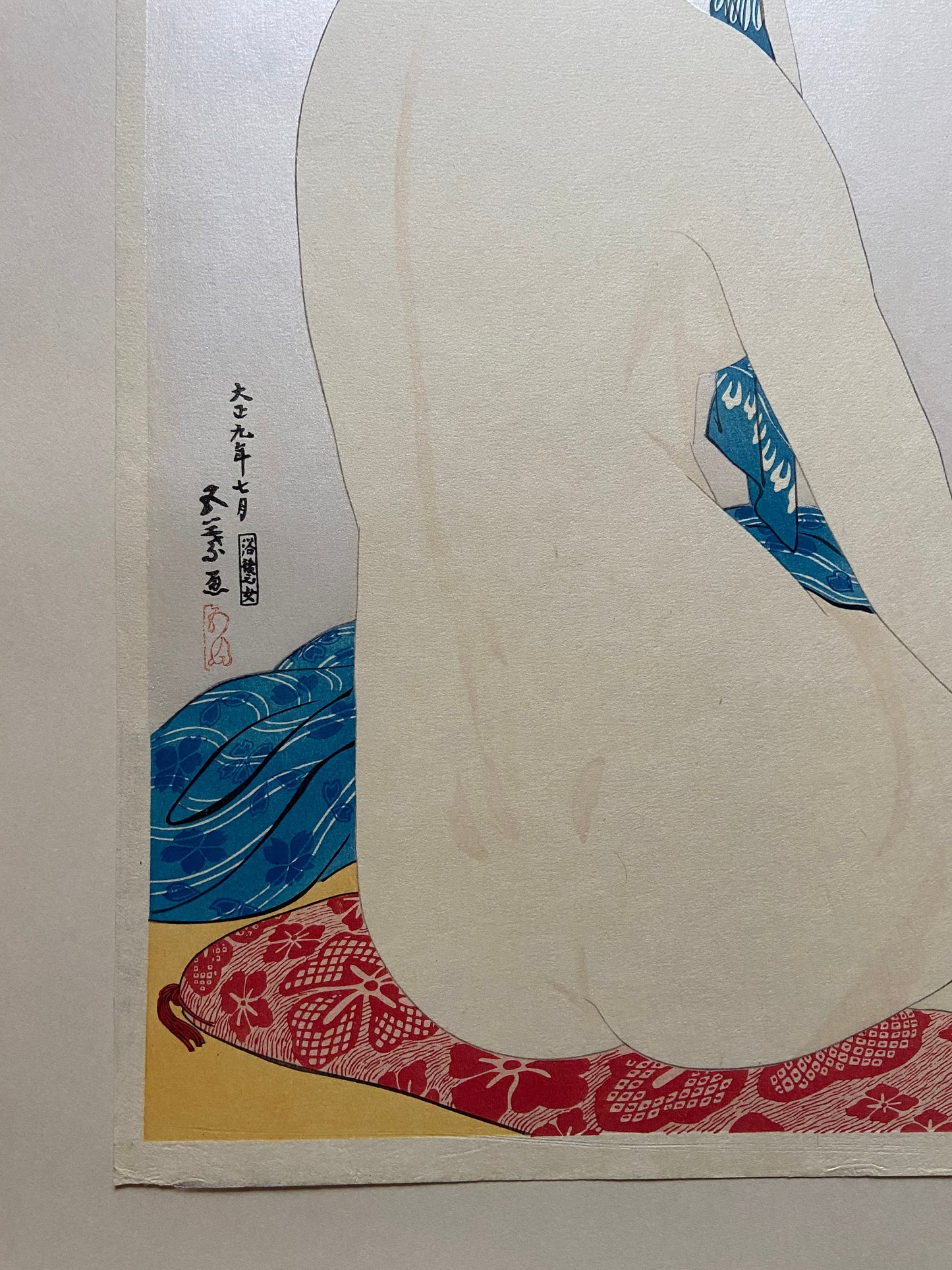 Japanese Ukiyoe, Shin-Hanga, Woodblock print, Hashiguchi Goyo, "Woman After the Bath"