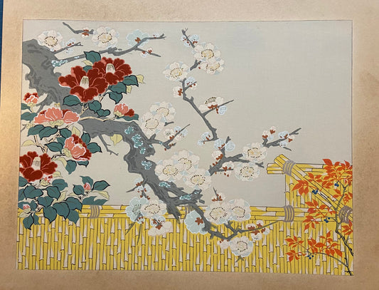 Japanese woodblock print, 1936, Arashino Shusui, Kano, The essential pictures of Kano School.