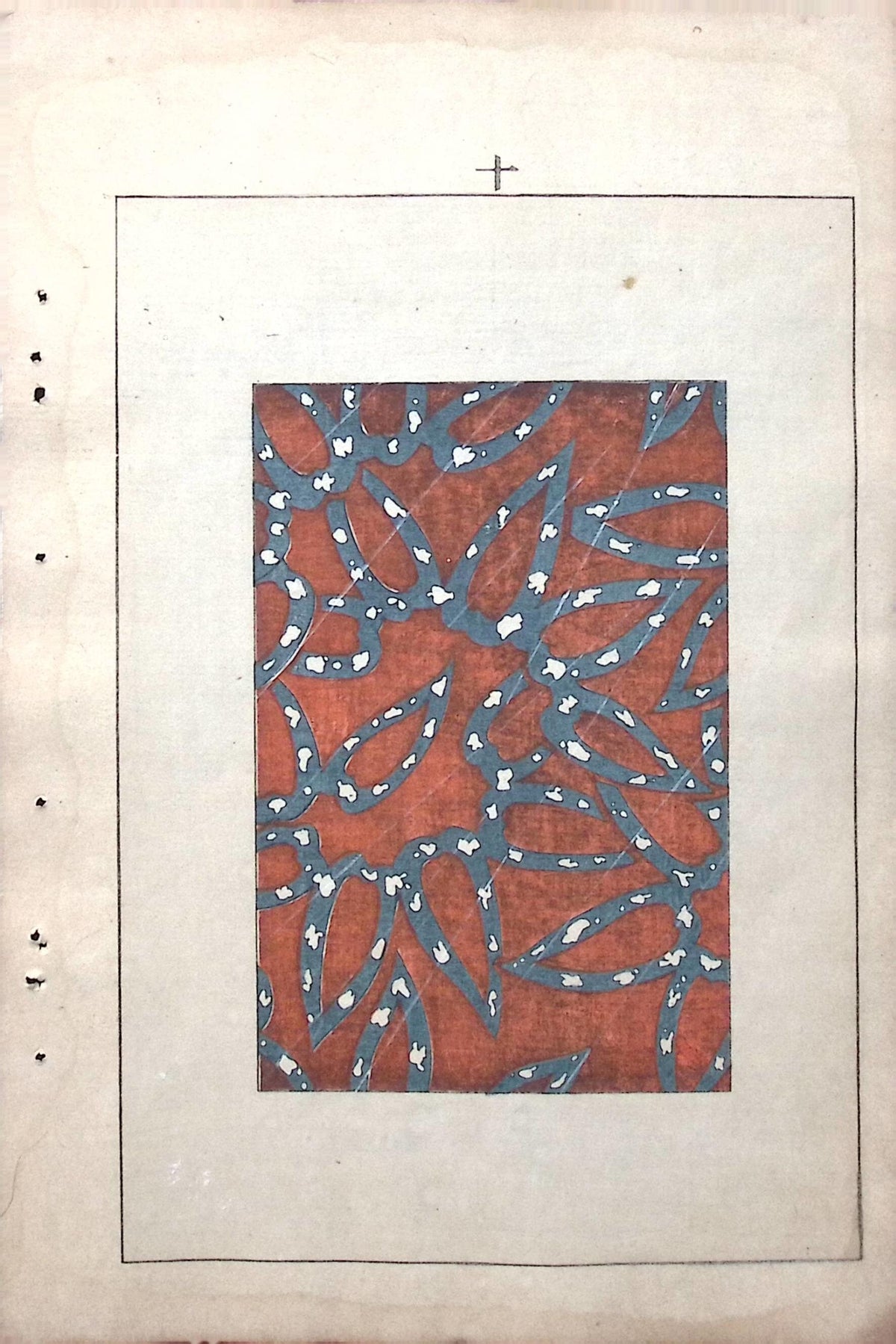 Japanese Antique Original Woodcut Print, c 1900, Bijutsukai 6, Sekka, Korin