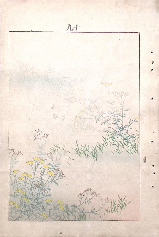 Japanese Antique Original Woodcut Print, Japanese design, Around 1900, Bijutsukai 6, Antique Japanese print, Kimono Design.