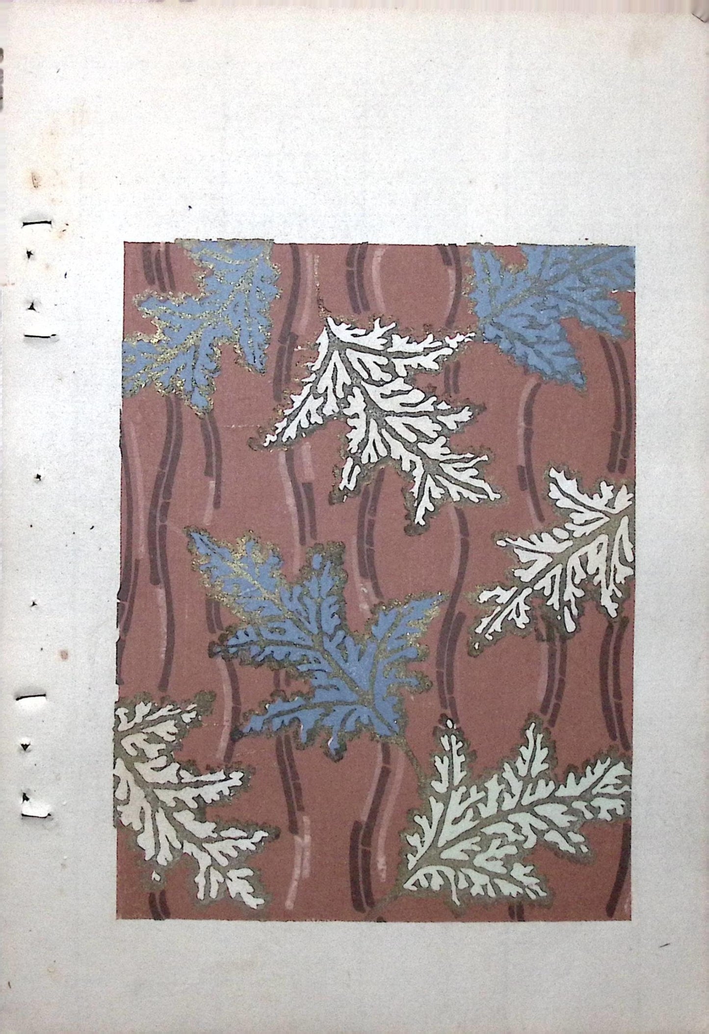 Japanese Antique Original Woodcut Print, Japanese design, Around 1900, Bijutsukai 8, Antique Japanese print, Kimono Design.