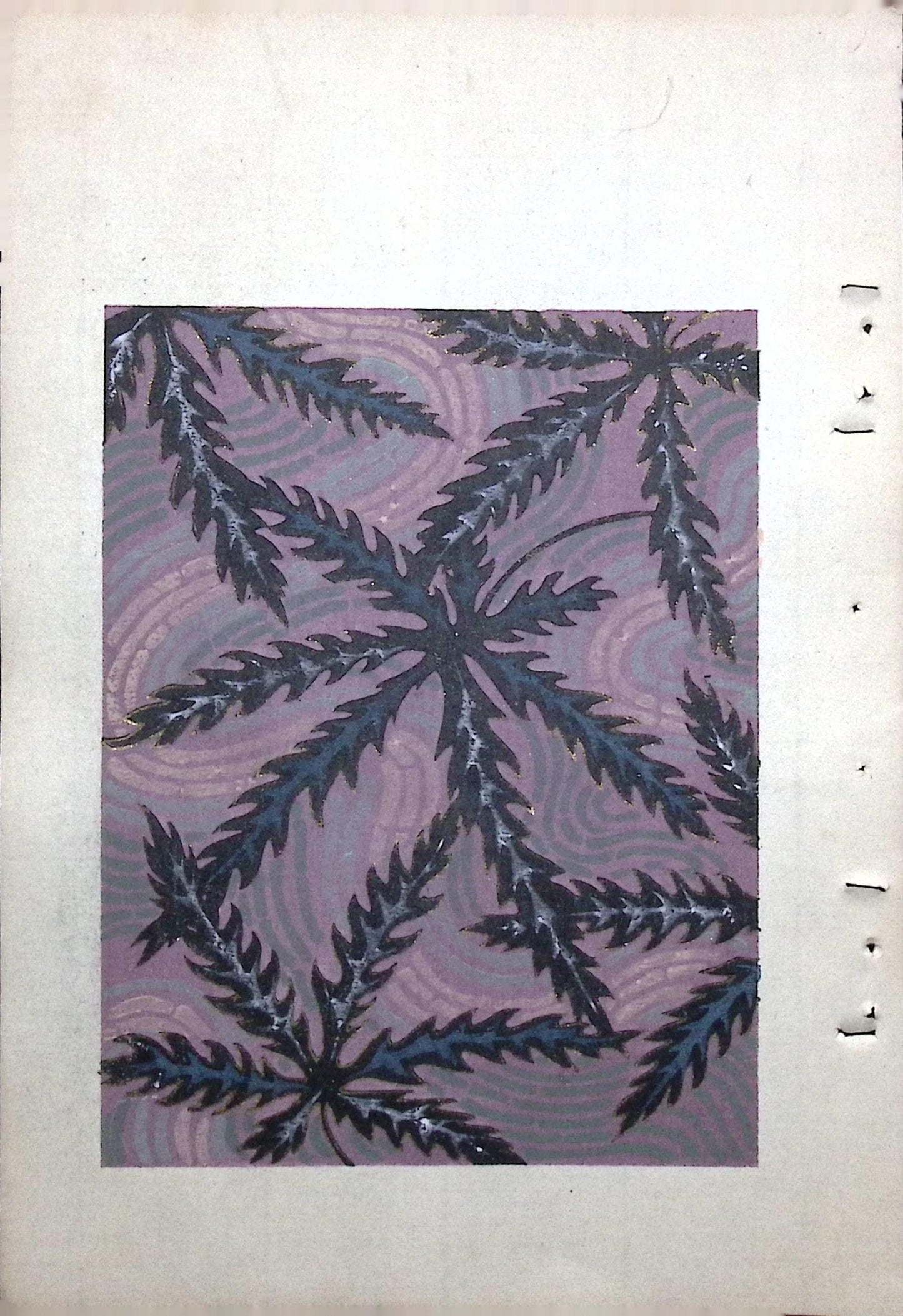 Japanese Antique Original Woodcut Print, Japanese design, Around 1900, Bijutsukai 8, Antique Japanese print, Kimono Design.
