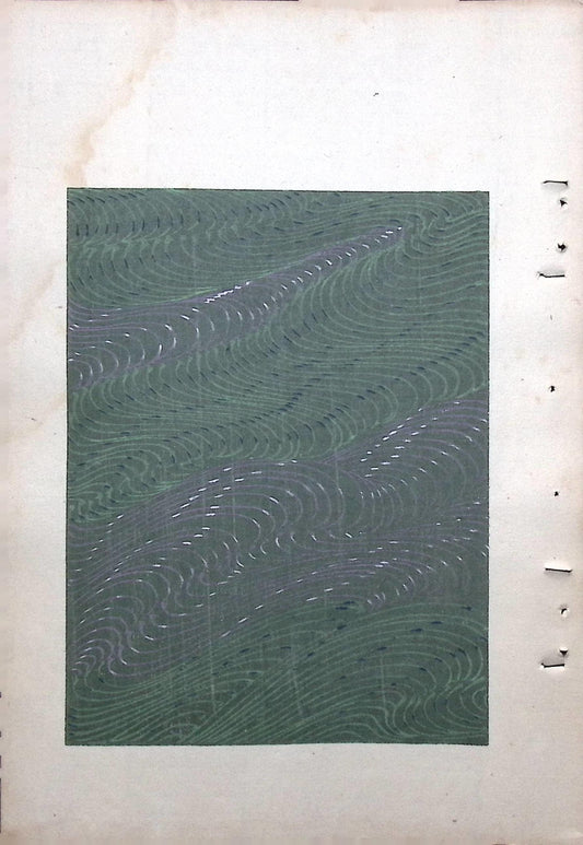 Japanese Antique Original Woodcut Print, Around 1900, Bijutsukai 8