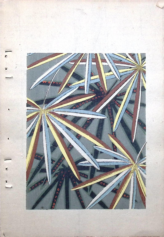 Japanese Antique Original Woodcut Print, Around 1900, Bijutsukai 8
