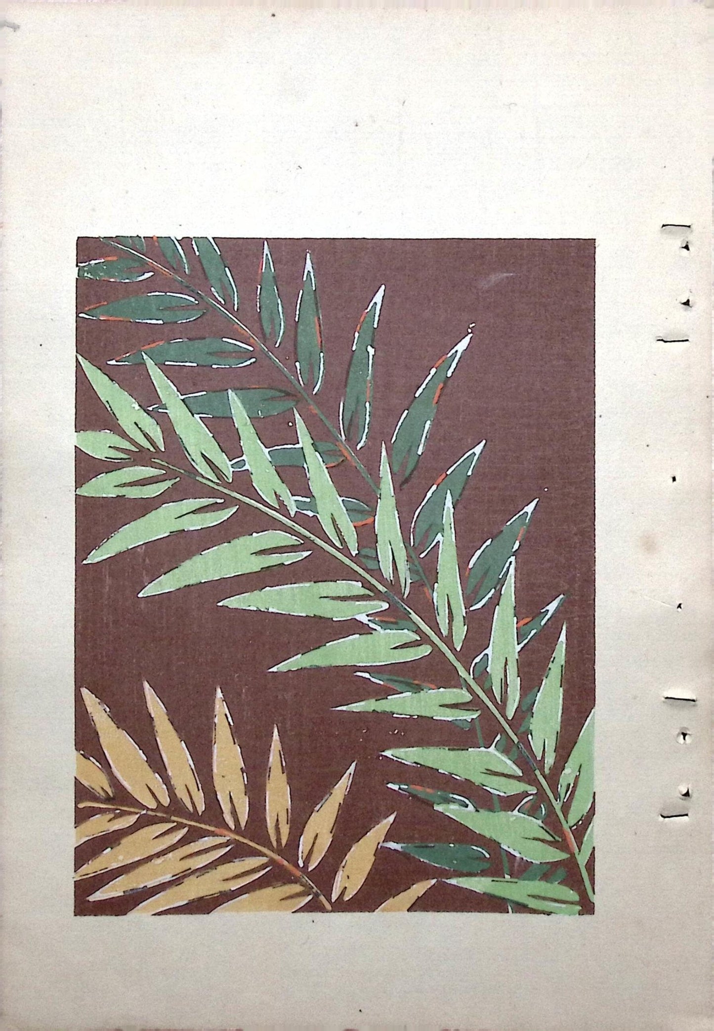 Japanese Antique Original Woodcut Print, Japanese design, Around 1900, Bijutsukai 8, Antique Japanese print, Kimono Design.