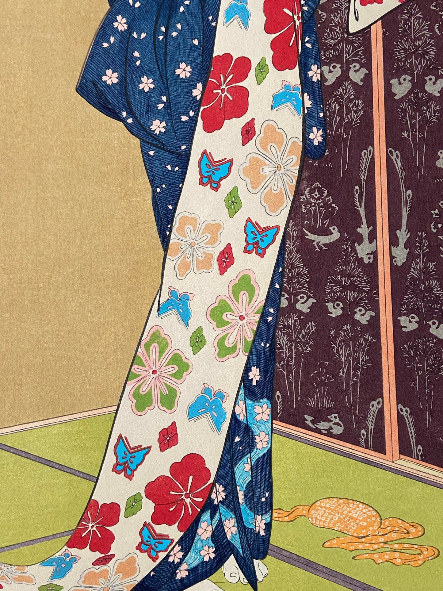 Japanese Ukiyoe, Shin-Hanga, Woodblock print, Hashiguchi Goyo, "Woman in Summer Kimono"
