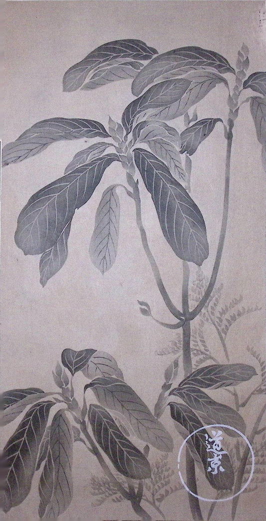 Japanese design, antique, woodcut print, Rimpa.