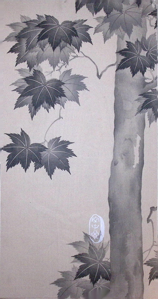 Japanese design, antique, woodcut print, Rimpa.
