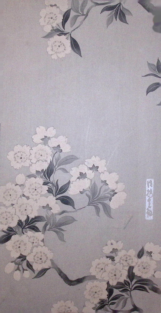 Japanese design, antique, woodcut print, Rimpa.