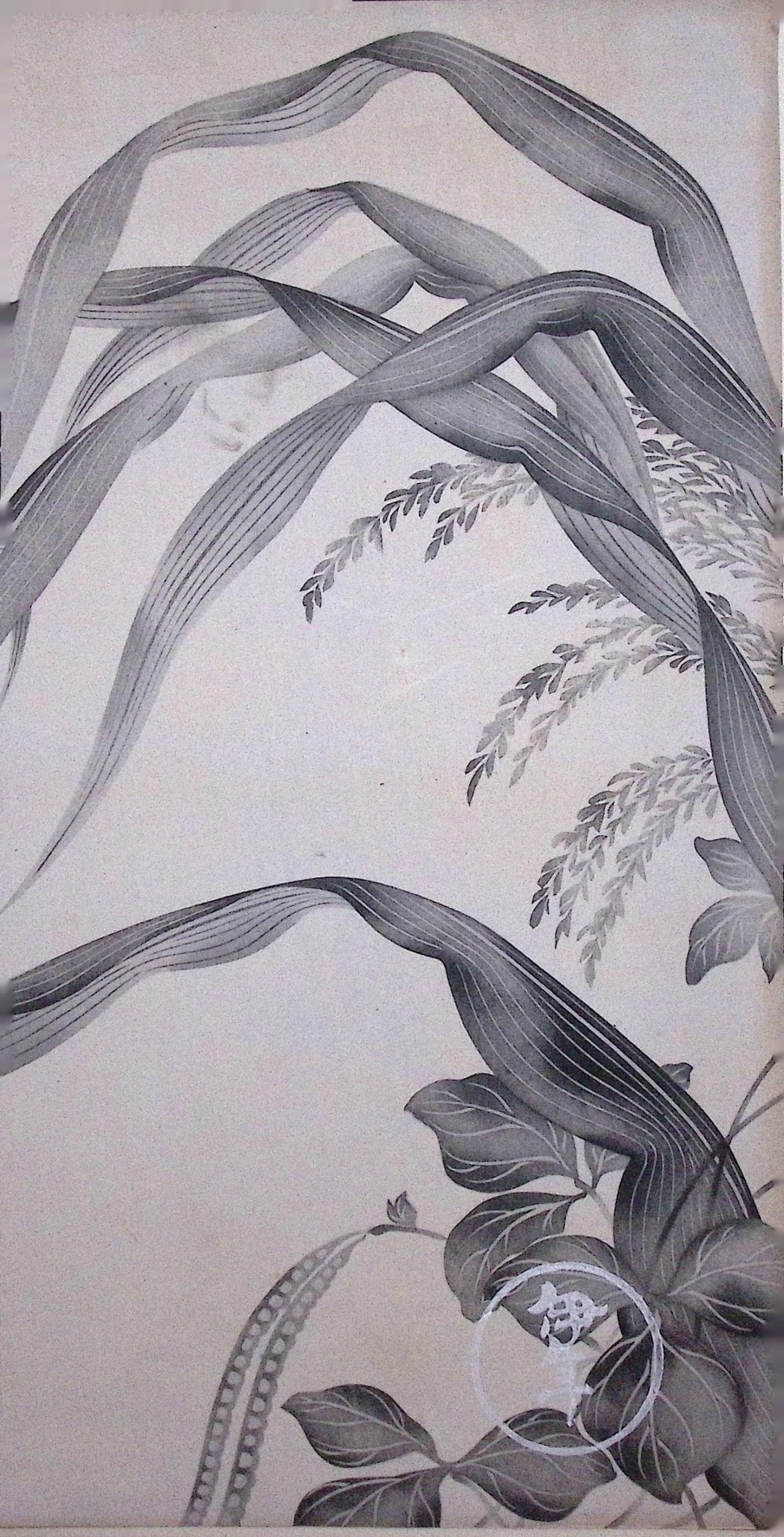 Japanese design, antique, woodcut print, Rimpa.