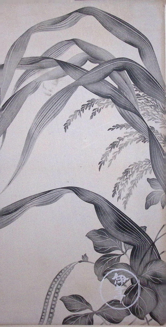 Japanese design, antique, woodcut print, Rimpa.