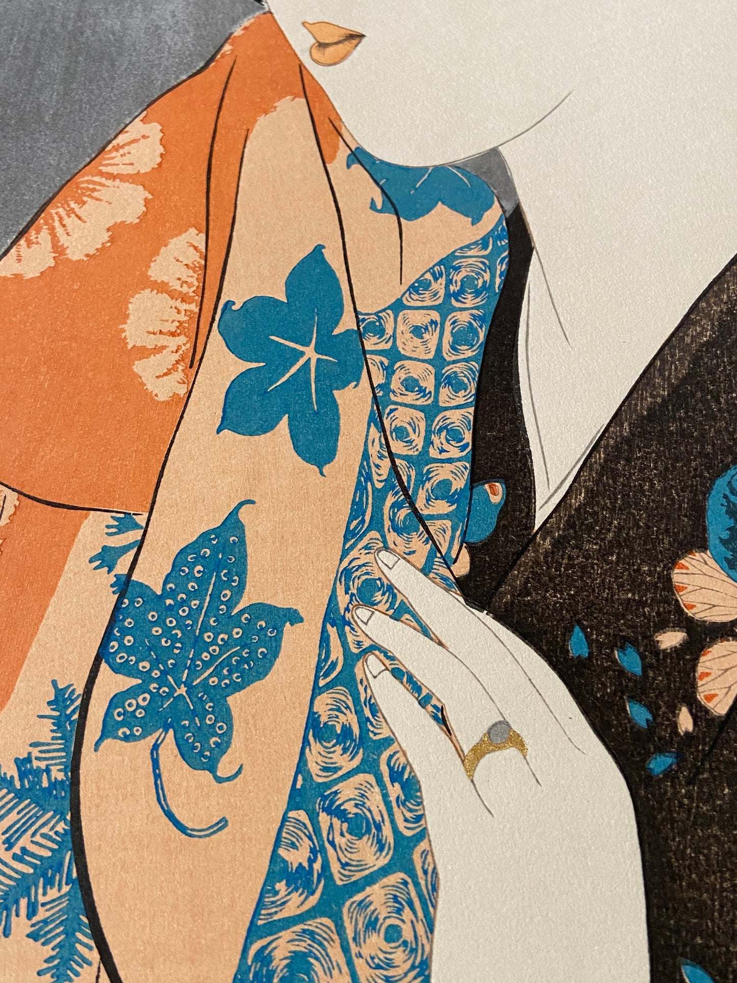 Japanese Ukiyoe, Shin-Hanga, Woodblock print, Hashiguchi Goyo, "Woman with a Hand Towel"
