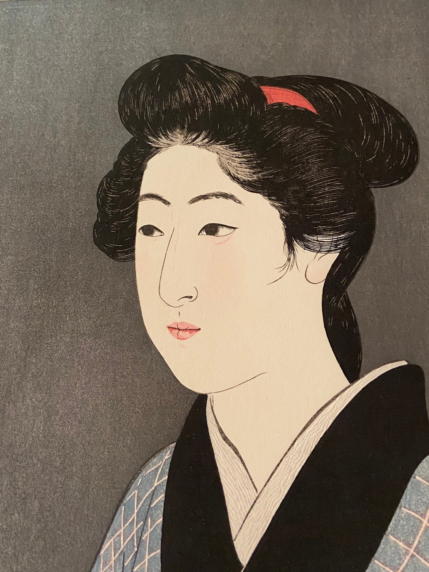 Hashiguchi Goyo, "Waitress with a Red Tray"
