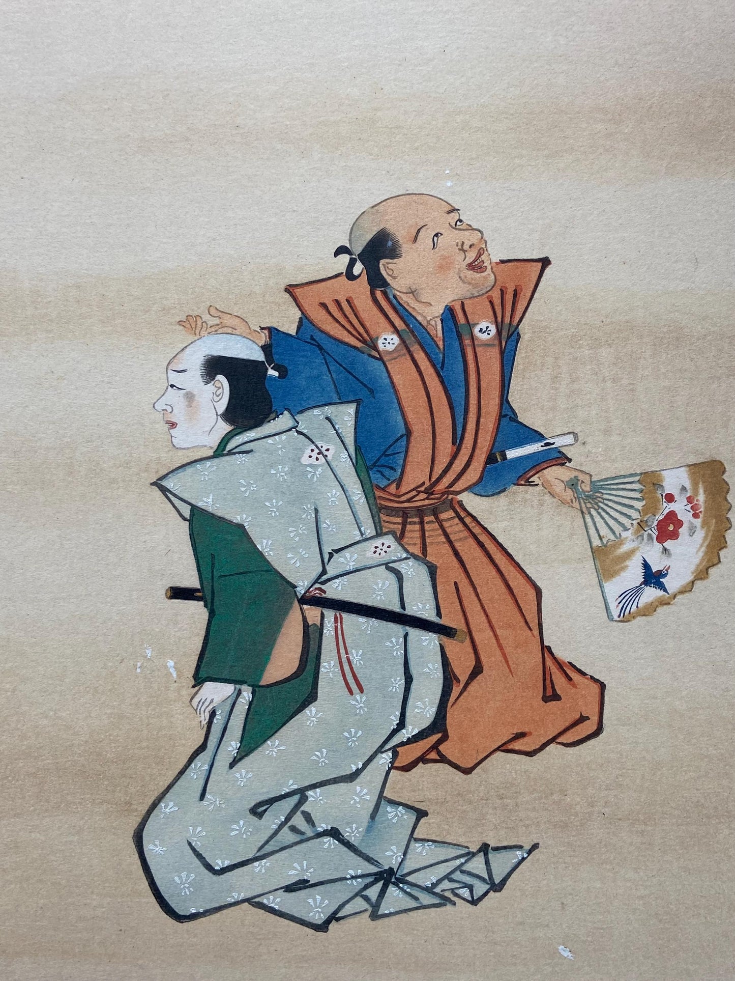 1906, Ukiyoe-ha-gashu, Japanese Ukiyoe, woodblock print, Hanabusa Itcho, "狂言福の神図"